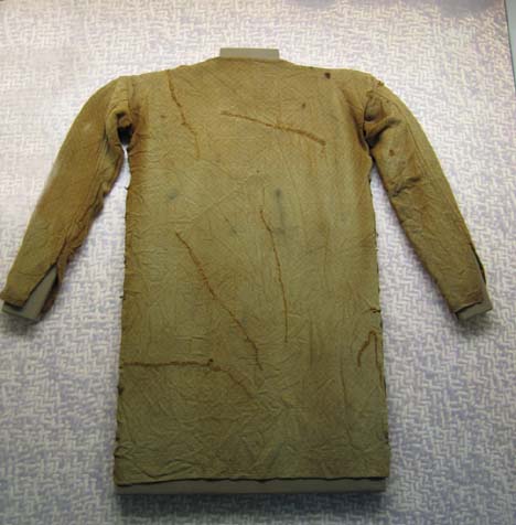 germanic tunic found in moor made in ca 4th century. Now located in Gottorp Palace, Schleswig, Germany