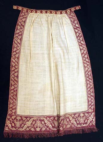 Apron made in Italy in turn of 16 and 17th century, Metropolitan museum of Art, New York