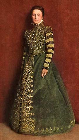 Dress in Spanish style, from the second half of 16th century, Sichart E. Praktische Kostumkunde, 1926