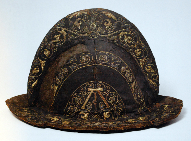 Hat in shape of Morion used in 2nd half of 16th century. Germanisches National Museum, Nurmberg.