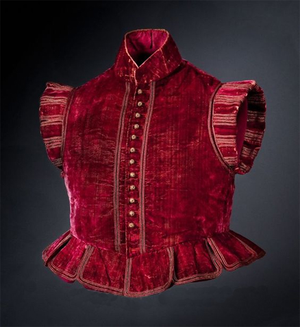 Jerkin ca 1600 - 10, Helen Larson Historic Fashion Collection, FIDM Museum, Los Angeles.