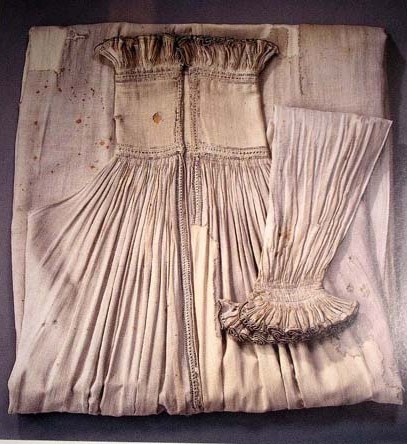 Shirt of Nil Stures murdered in 1567 is now located in Uppsala, Sweden