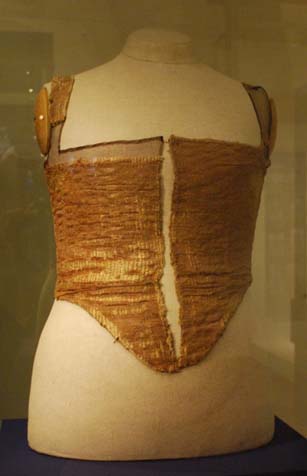 Bodice found in well on Prague castle, ca 1560, Exposition 'Praha Spanelska', foto Hribova