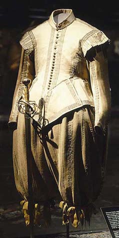 Clothing of Gustav Adolf, from 1620 is in property of Livrustkammaren, Stockoholm