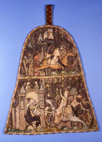 Aumoniere from 1391-1410, located now in Musee National du Moyen Age, Clunny