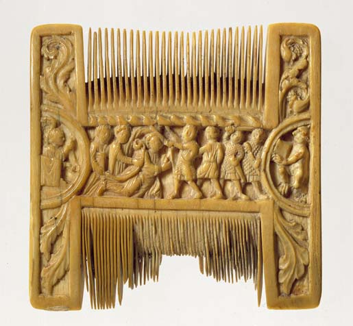 Liturgical Comb, ca. 1200–1210, English, made of ivory; Metropolitan Museum of Art, New York