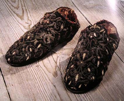 Shoes of Swedish king Erik XIV. made in second half of 16th century. Sweden