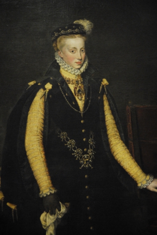 Anna of Austria. Portrait of Spanish queen painted byAnthonis Mor in 1570. Kunsthistorische museum, Vienna. Photo Ing. Polasek